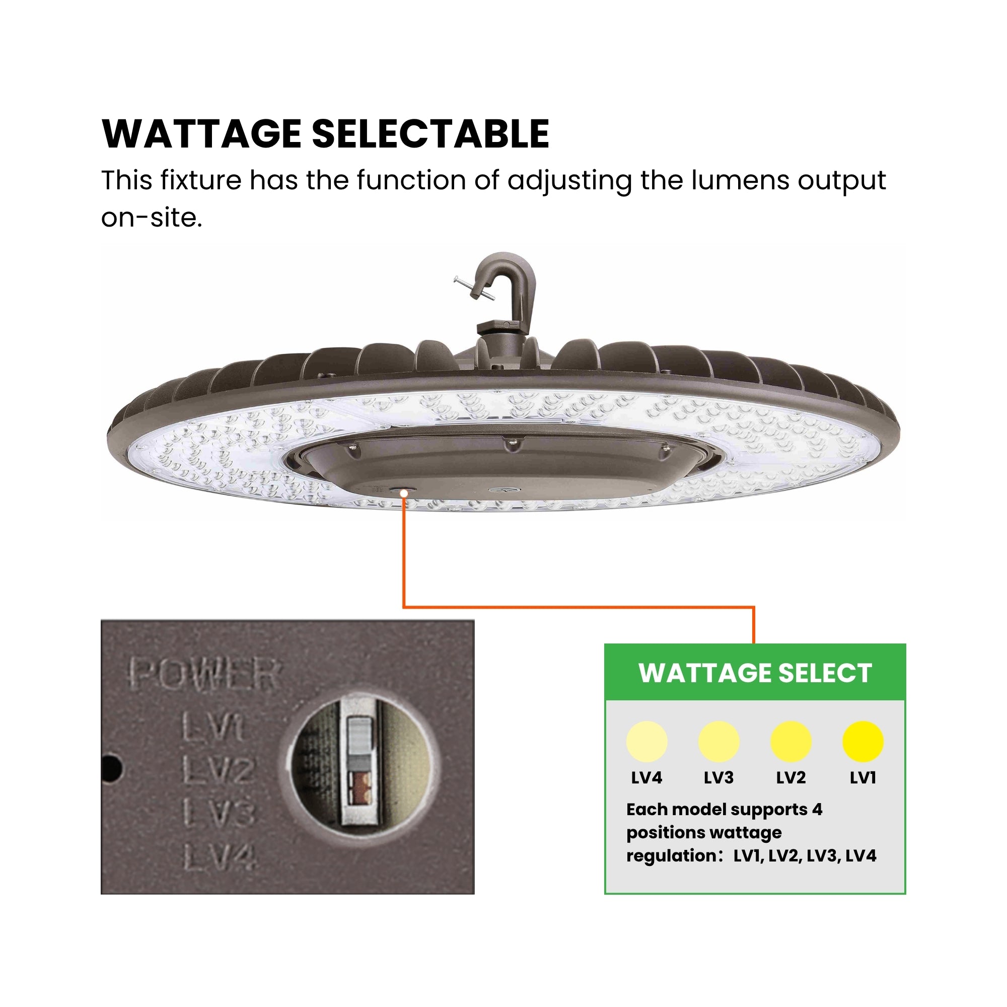 GLT - Industrial LED High Bay Light, 340W, 62000 Lumens, 5000K, 347/480V | Bees Lighting