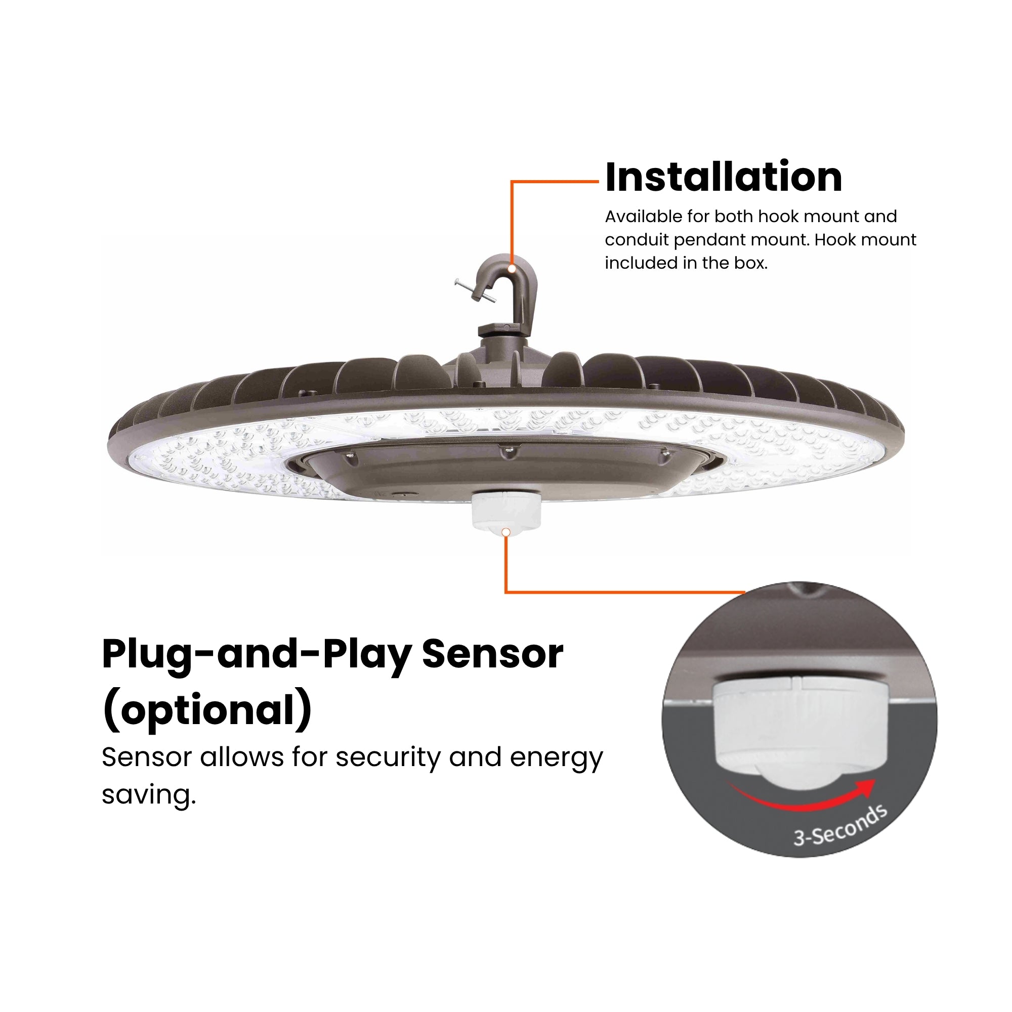 GLT - Industrial LED High Bay Light, 340W, 62000 Lumens, 5000K, 347/480V | Bees Lighting