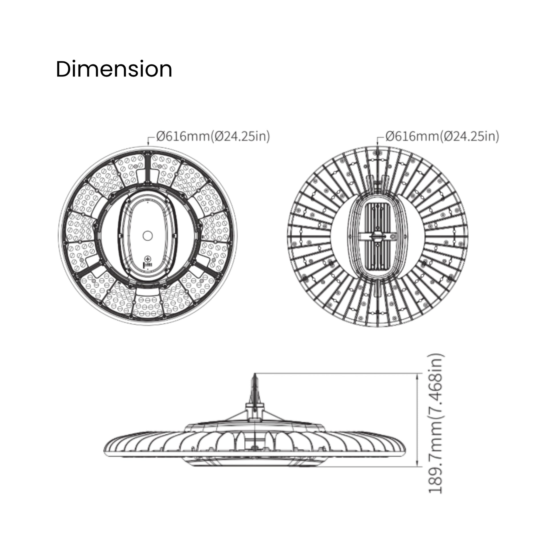 GLT - Industrial LED High Bay Light, 340W, 62000 Lumens, 5000K, 347/480V | Bees Lighting