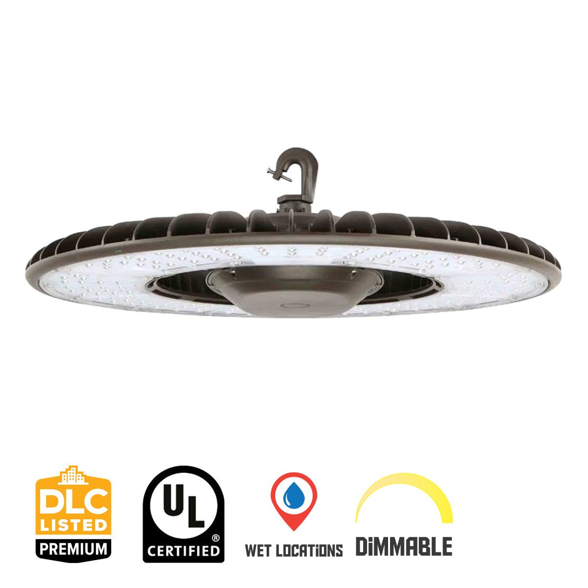 Industrial LED High Bay Light, 340W, 62000 Lumens, 5000K, 347/480V - Bees Lighting