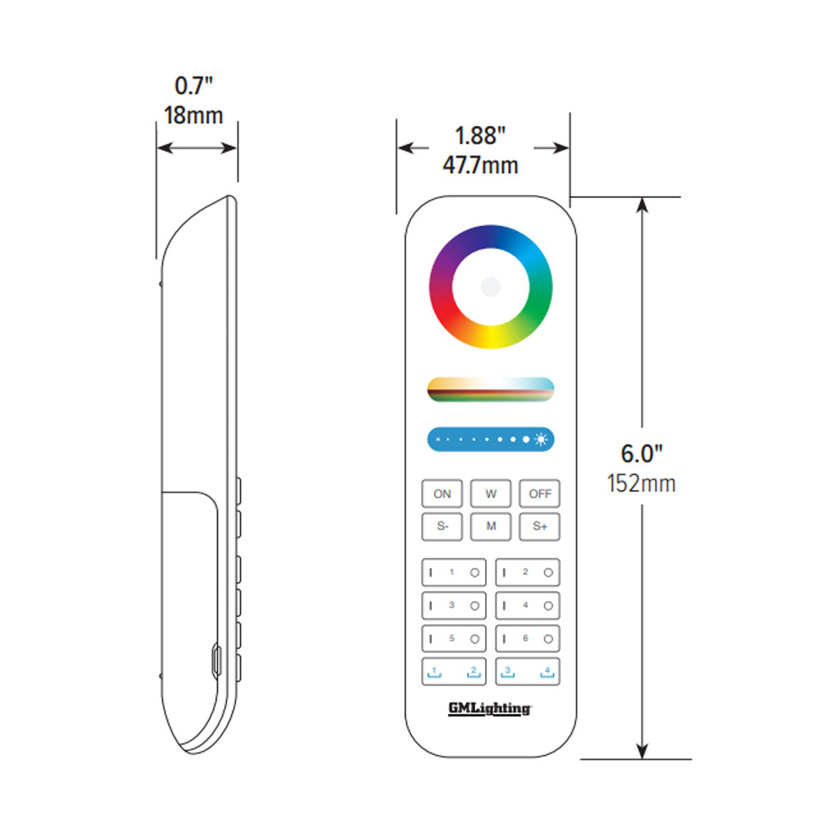 Universal 1-5 Channel RF Remote | LED Control System - Bees Lighting