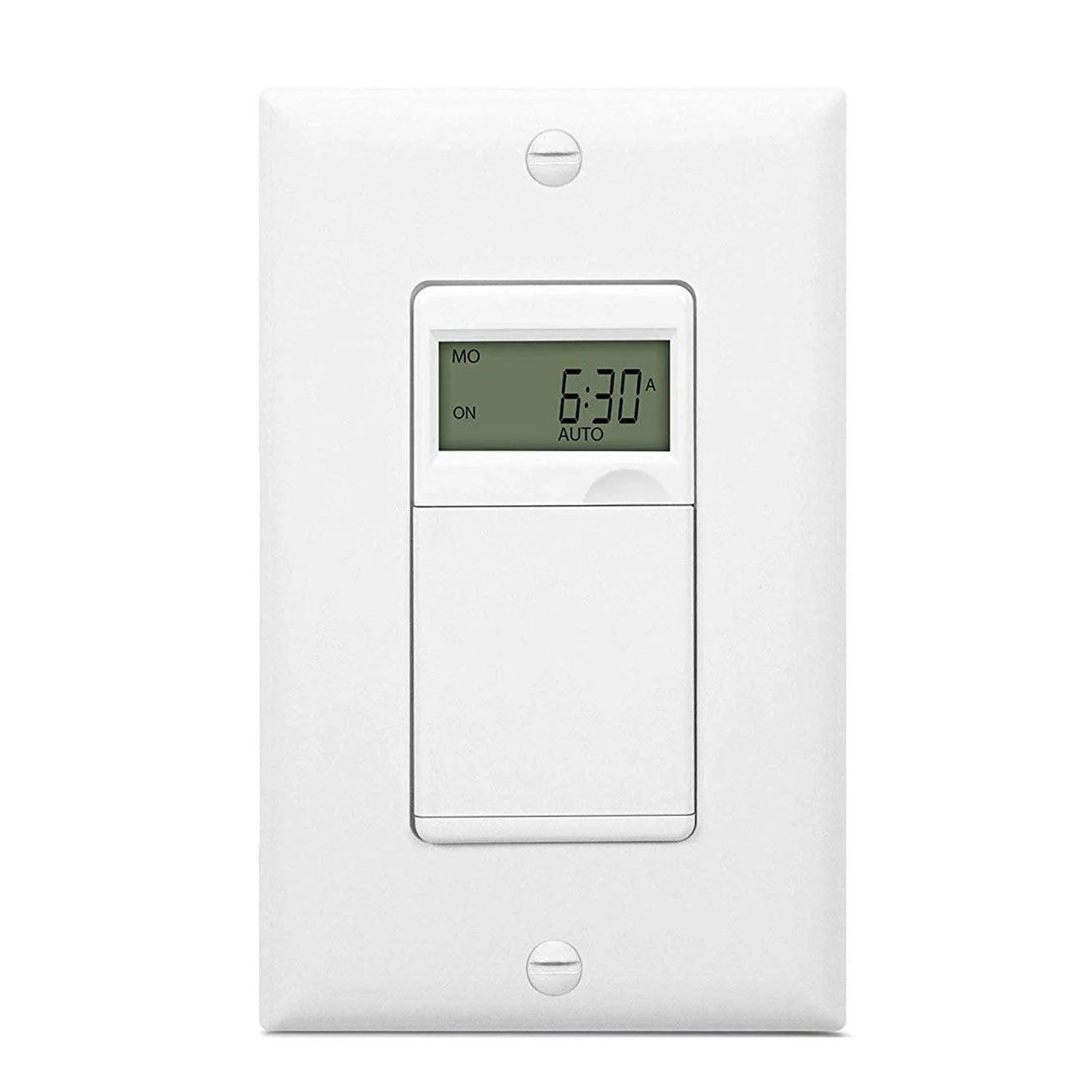 Astronomic Digital In-Wall Programmable Timer Switch, 1200 Watts 15 Amp, White - Bees Lighting