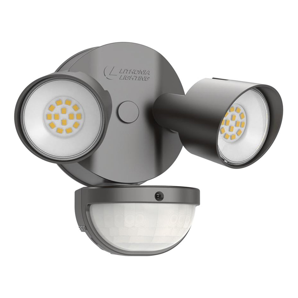 LED Security Flood Light With Motion Sensor, 2750 Lumens, 26 Watt, 4000K, Adjustable 2-Head, Bronze Finish
