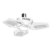 LED Garage Light Bulb, 65 Watts, 8000 Lumens, 5000K, 3 Adjustable Panels, E26 Base, 120-277V - Bees Lighting