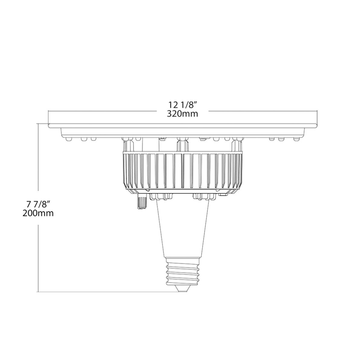 Slim High Bay Retrofit LED Lamp, 8W-135W, 20000 Lumens, Selectable CCT, EX39 Mogul, 120-277V - Bees Lighting