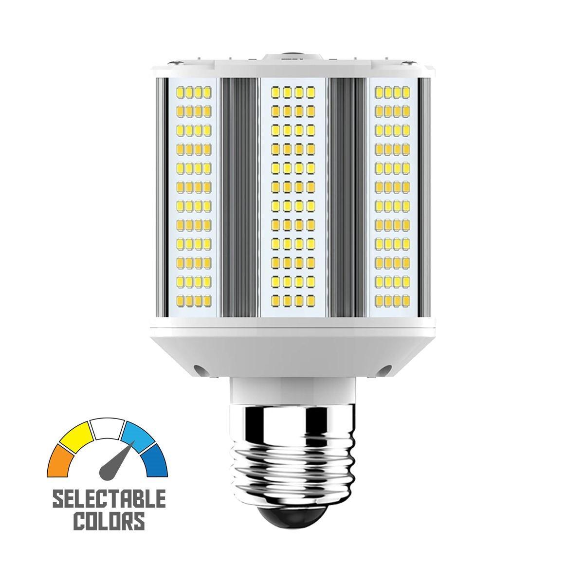 Wall Pack/Shoebox LED Retrofit Lamp, 20W, 3200 Lumens, Field Adjustable, 30K/40K/50K, E26 Base, 120-277V - Bees Lighting