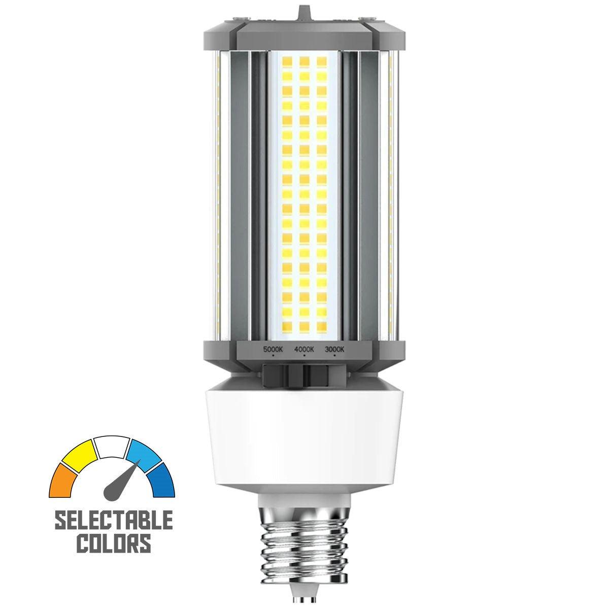 Retrofit LED Corn Bulb, 27W, 3915 Lumens, Field Adjustable, 30K/40K/50K, EX39 Mogul Extended Base, 120-277V - Bees Lighting