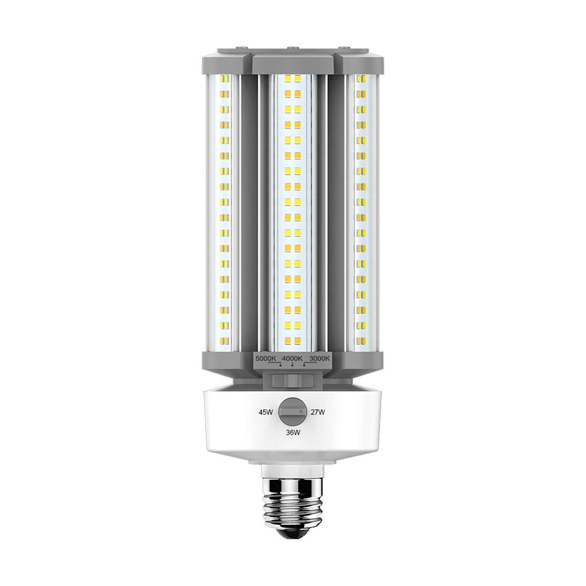 Retrofit LED Corn Bulb, 45W, 6525 Lumens, Field Adjustable, 30K/40K/50K, E26 Base, 120-277V - Bees Lighting