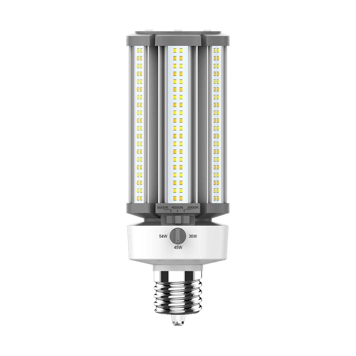 Retrofit LED Corn Bulb, 54W, 7830 Lumens, Field Adjustable, 30K/40K/50K, EX39 Mogul Extended Base, 120-277V - Bees Lighting