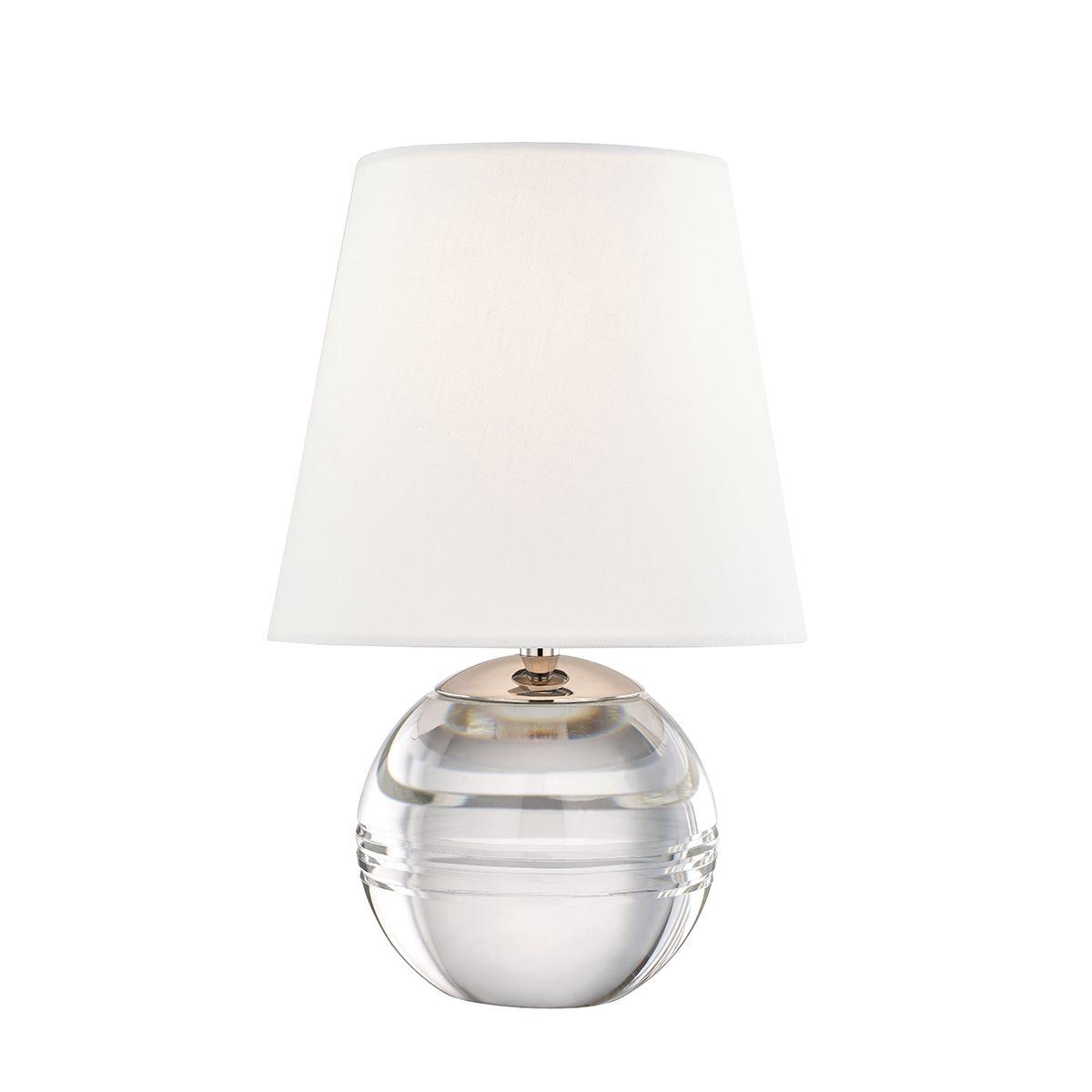 Nicole Table Lamp Crystal Base with Polished Nickel Accents - Bees Lighting