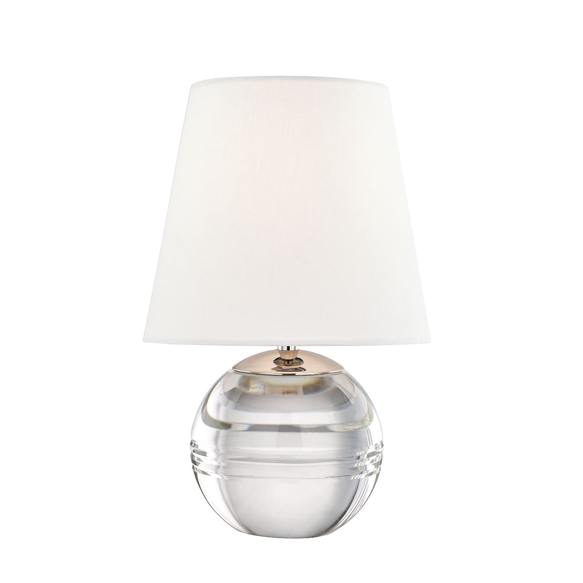 Nicole Table Lamp Crystal Base with Polished Nickel Accents - Bees Lighting