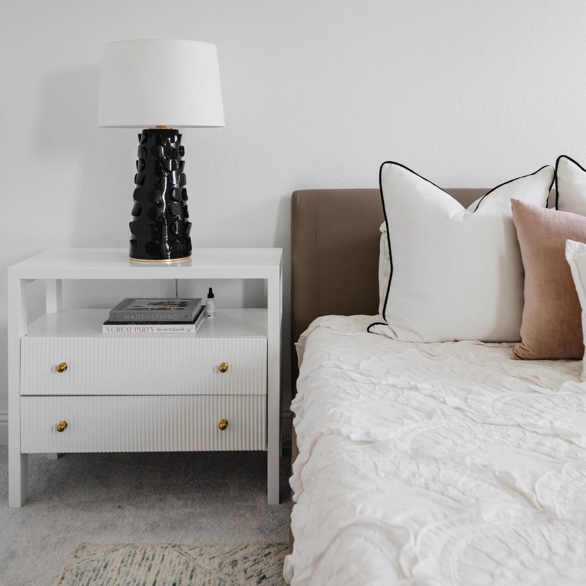 Naomi Table Lamp Black Lustro with Gold Leaf Combo Finish - Bees Lighting