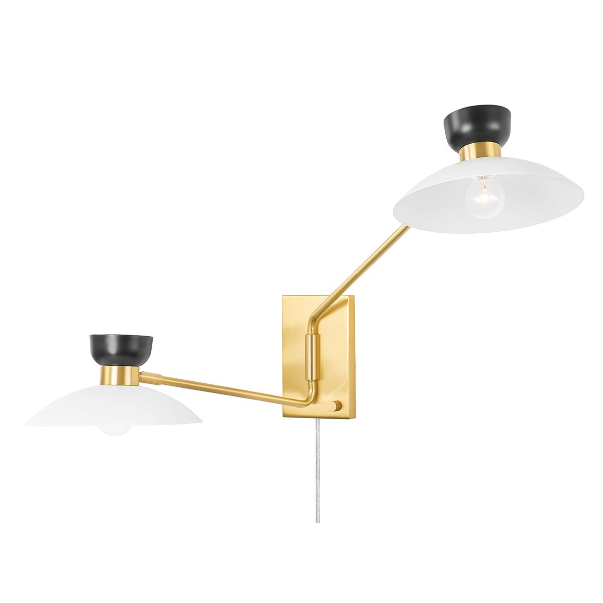 Whitley 20 in. Armed Sconce Aged Brass finish - Bees Lighting