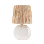 Aneesa Table Lamp Ceramic Ivory Crackle with Aged Brass Accents - Bees Lighting
