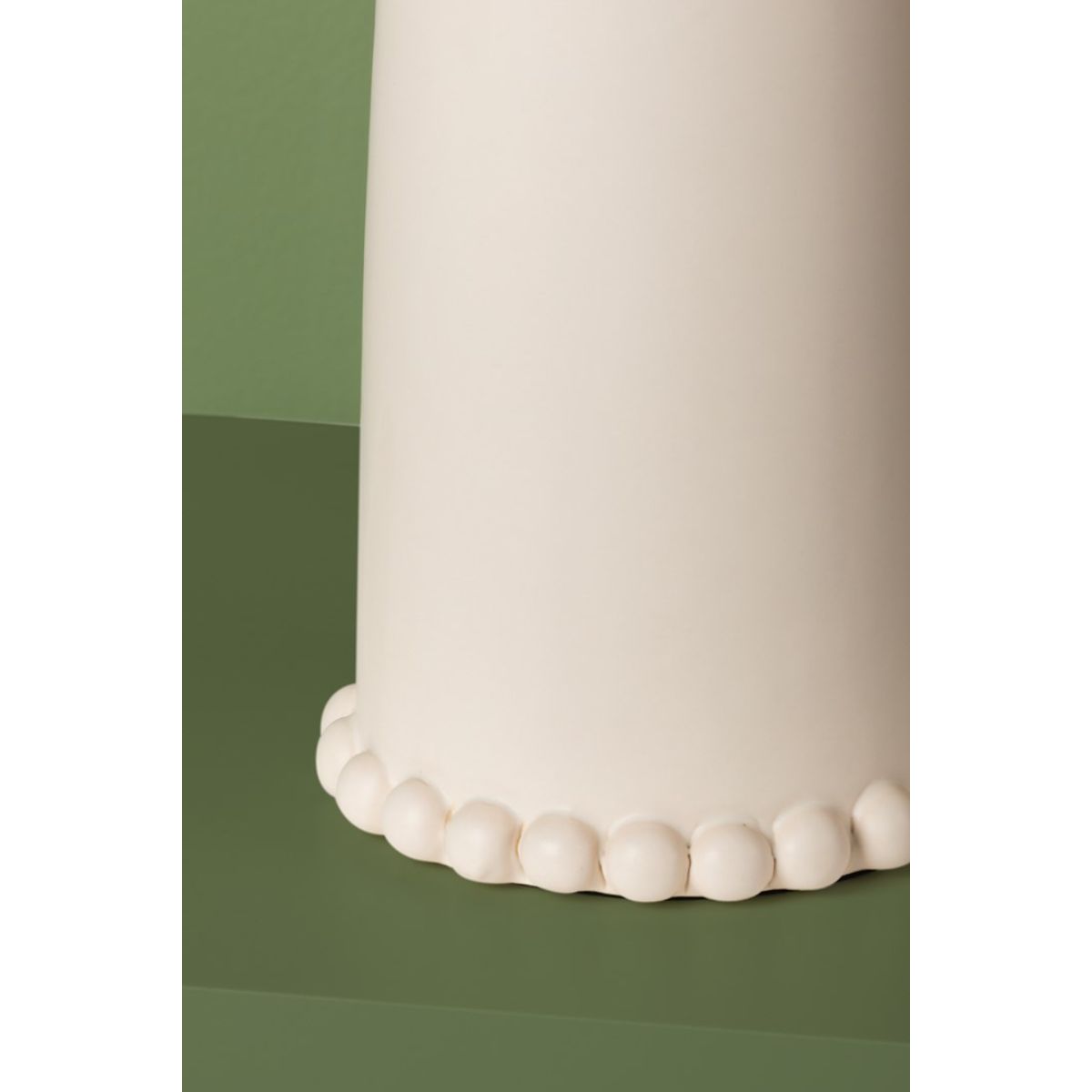 Rhea Table Lamp Ceramic Antique Ivory with Aged Brass Accents - Bees Lighting