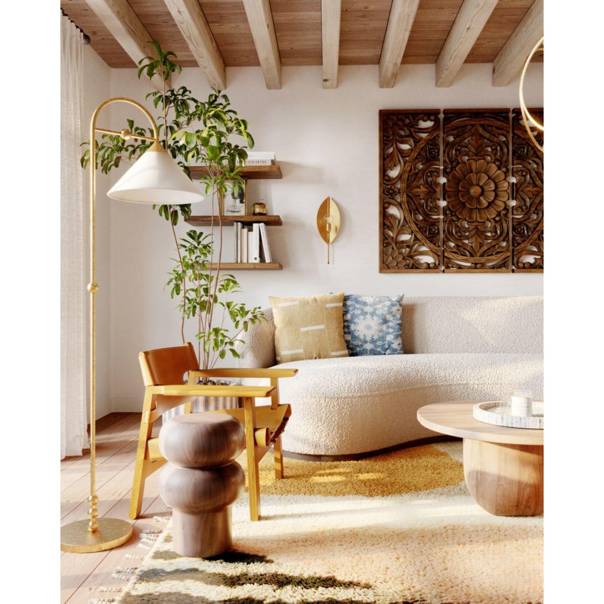 Sang Floor Lamp Aged Brass Finish - Bees Lighting