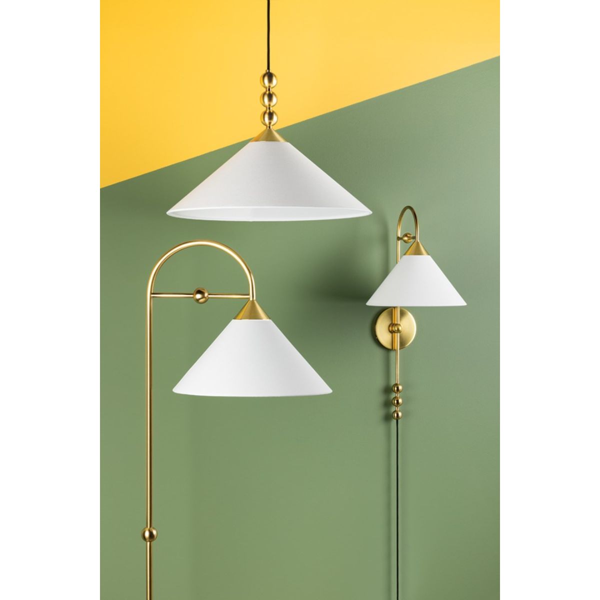Sang Floor Lamp Aged Brass Finish - Bees Lighting