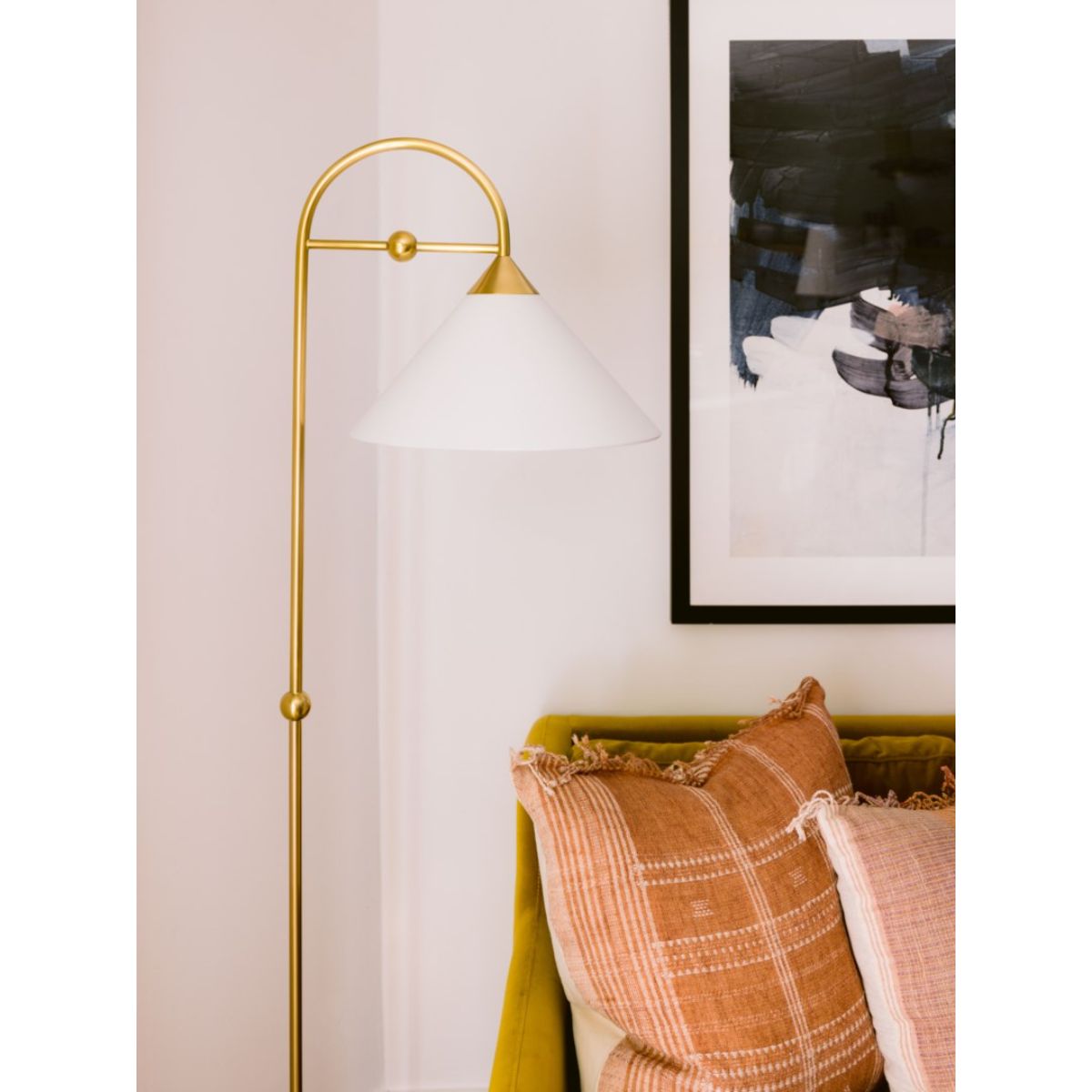 Sang Floor Lamp Aged Brass Finish - Bees Lighting