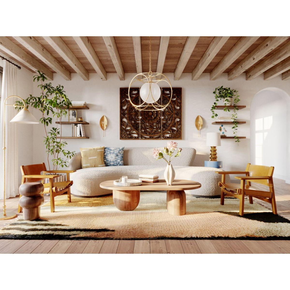 Sang Floor Lamp Aged Brass Finish - Bees Lighting