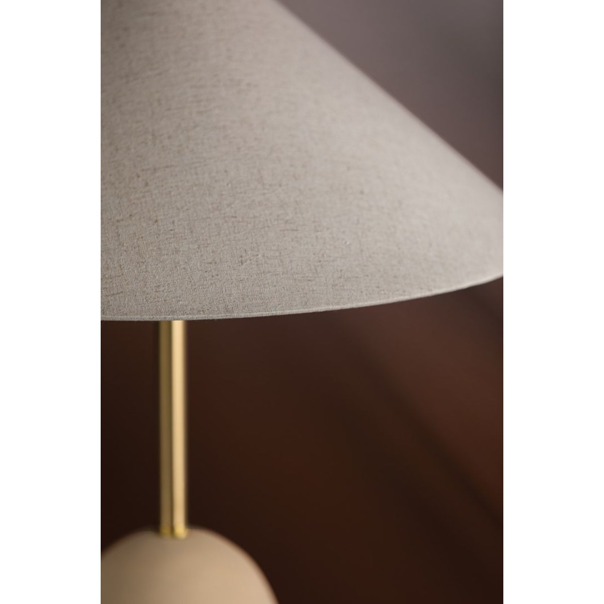 Maia 2 Lights Table Lamp Ceramic Textured Beige and Aged Brass Accents - Bees Lighting