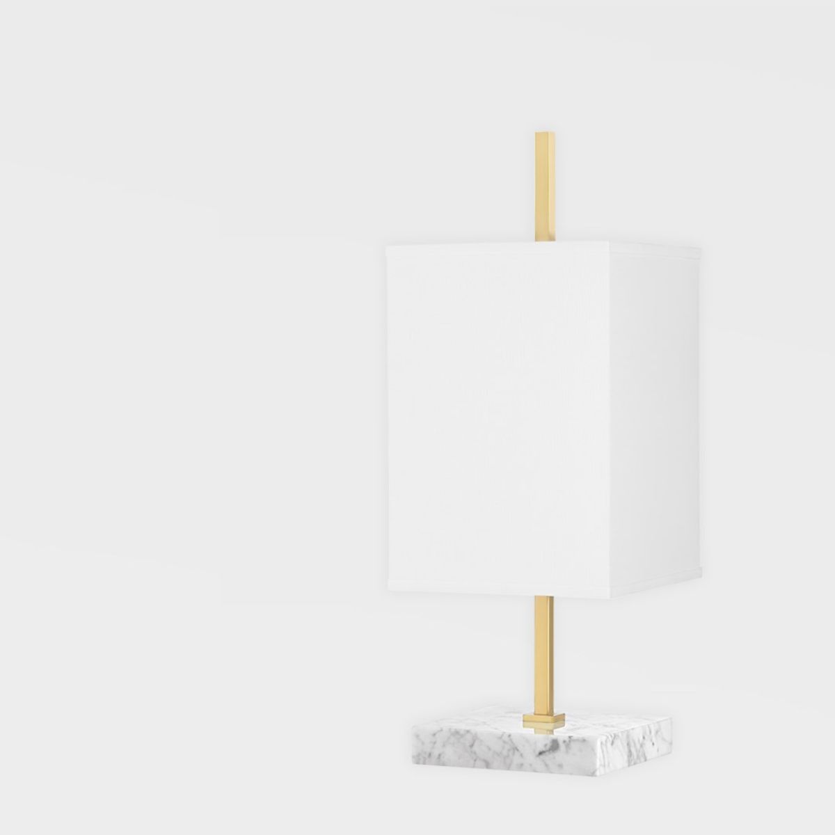 Mikaela Table Lamp White Marble Base and Aged Brass Finish - Bees Lighting