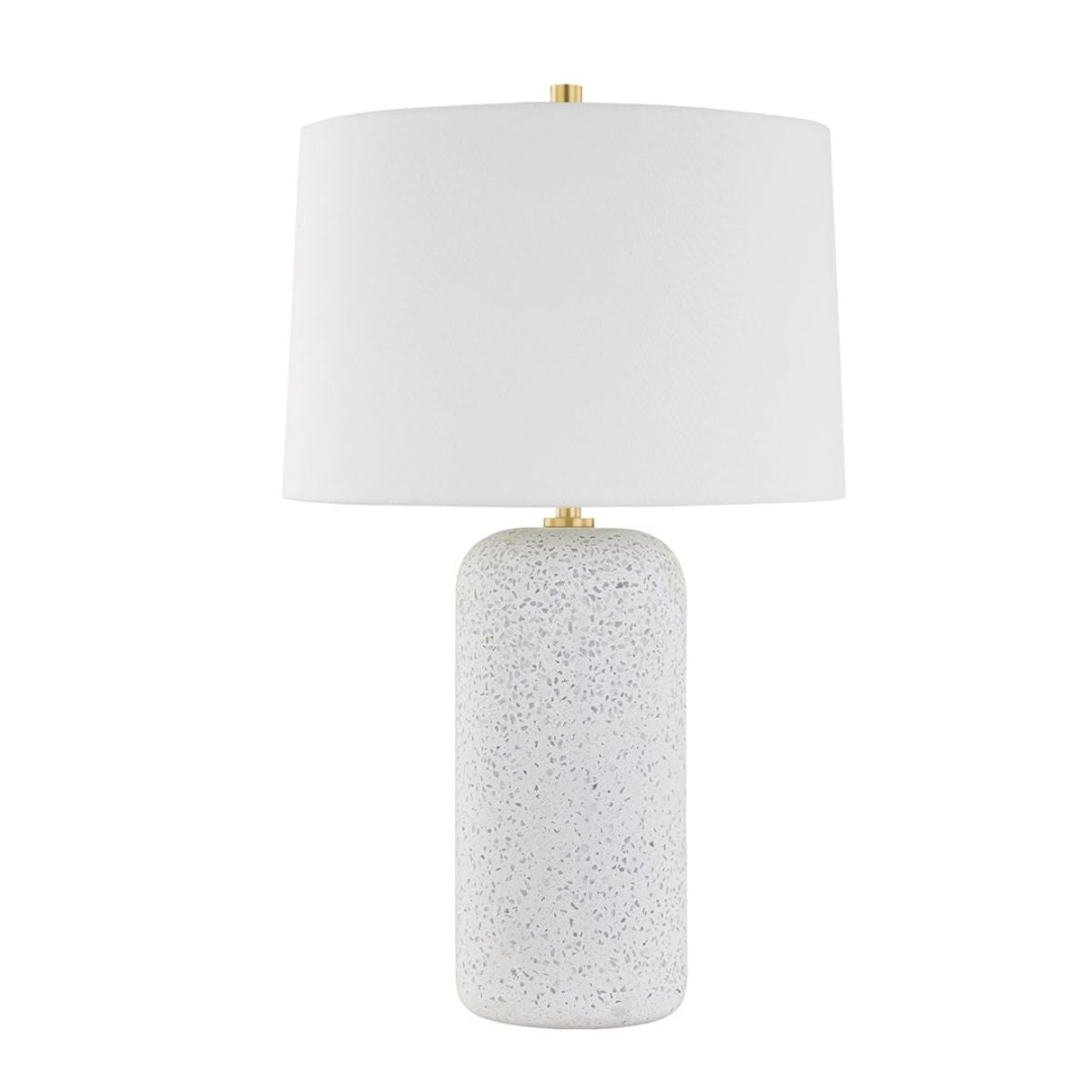 Margaret Table Lamp Blue Grey Terrazo with Aged Brass Accents - Bees Lighting