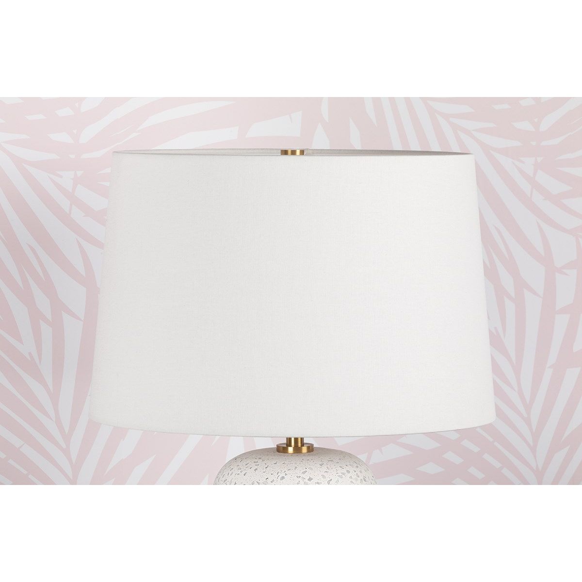 Margaret Table Lamp Blue Grey Terrazo with Aged Brass Accents - Bees Lighting