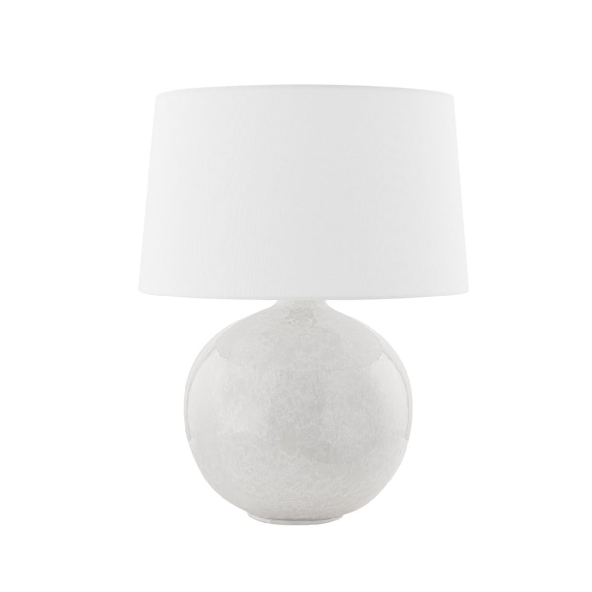 Karina Table Lamp Ceramic Gloss Nimbus with Aged Brass Accents - Bees Lighting