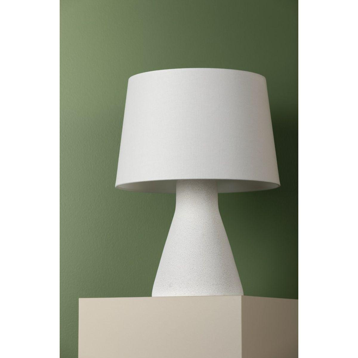 Raina Table Lamp Ceramic White Quartz with Aged Brass Accents