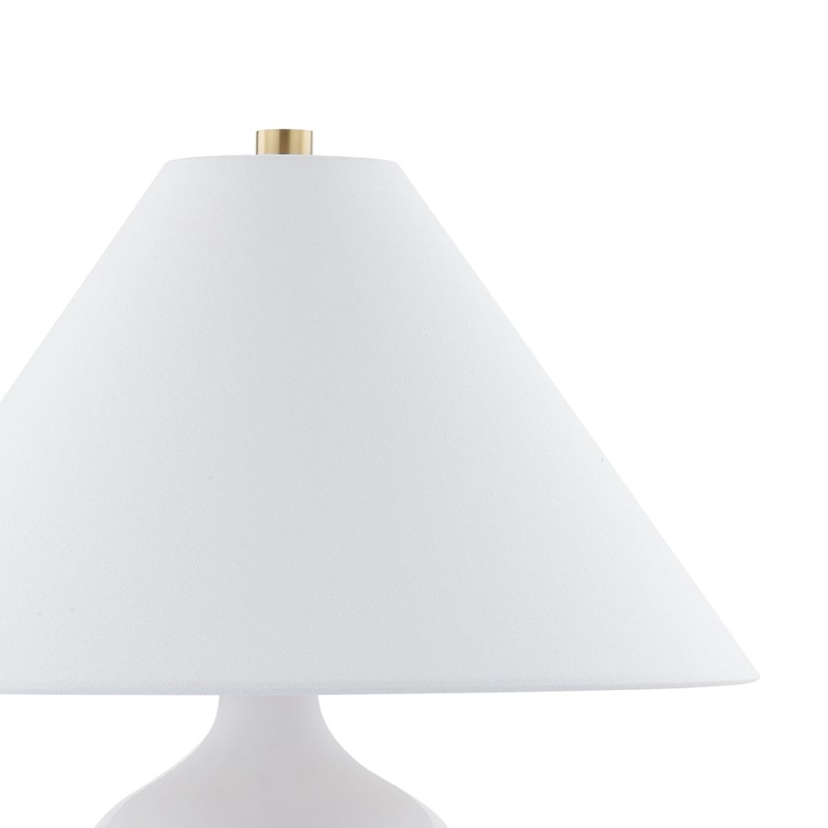 Aimee Table Lamp Ceramic Blue Ombre with Aged Brass Accents - Bees Lighting