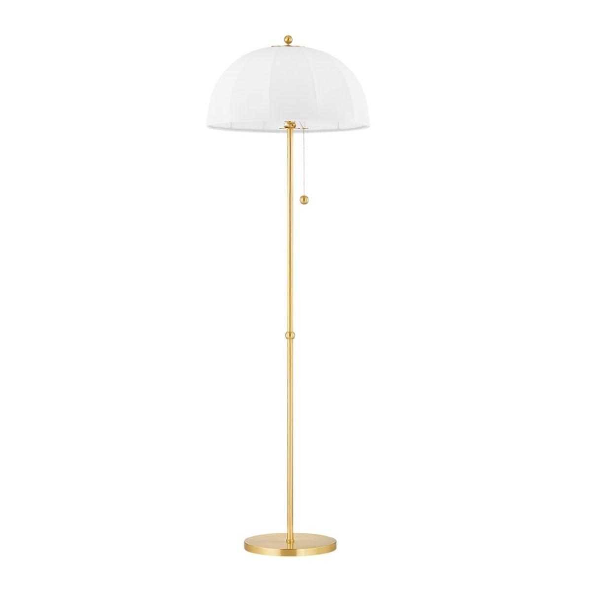 Meshelle Floor Lamp Aged Brass Finish