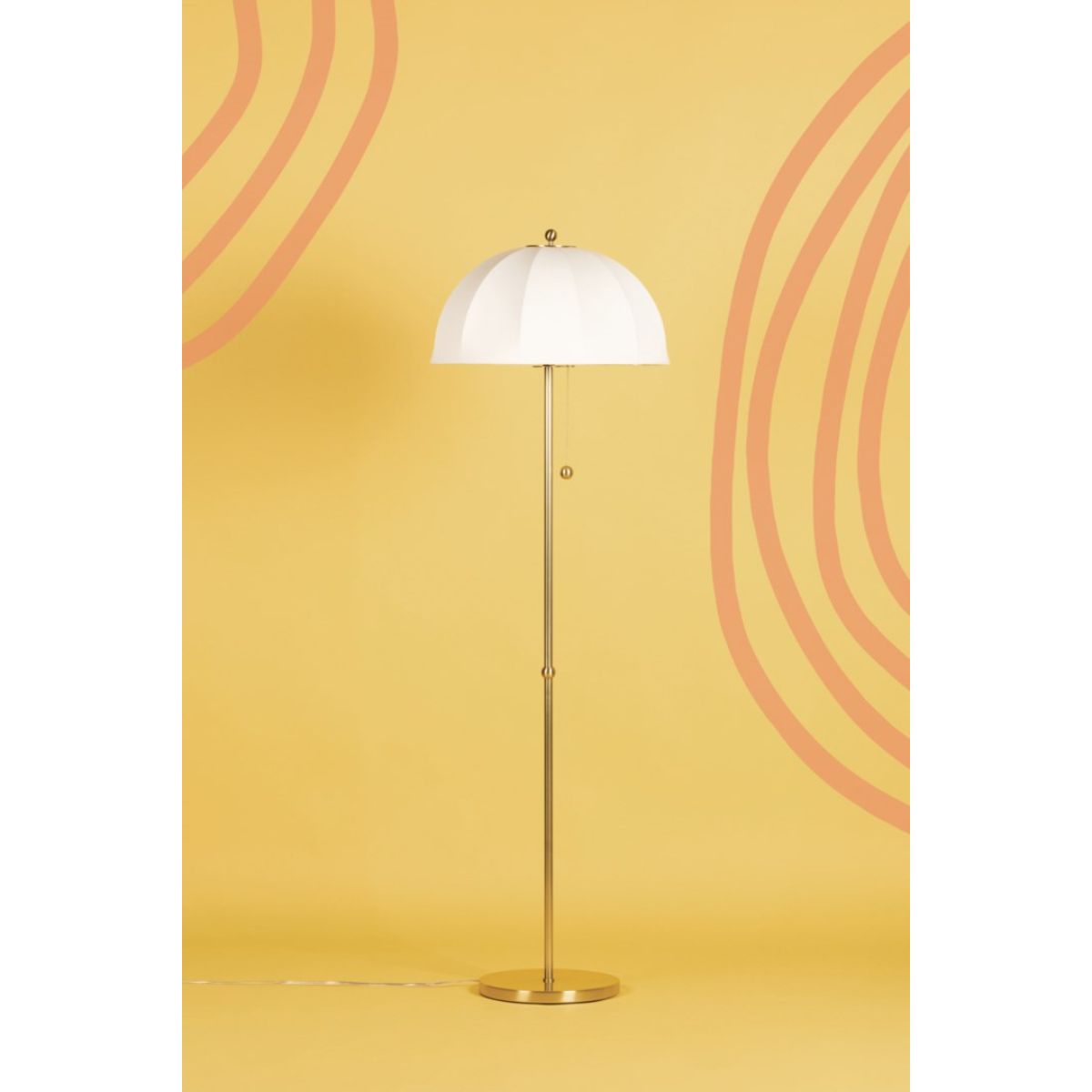 Meshelle Floor Lamp Aged Brass Finish - Bees Lighting