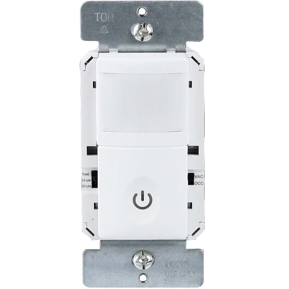 Enerlites - Enerlites 180° PIR Occupancy/Vacancy Motion Sensor Wall Switch, 700 sq. ft Coverage | Bees Lighting