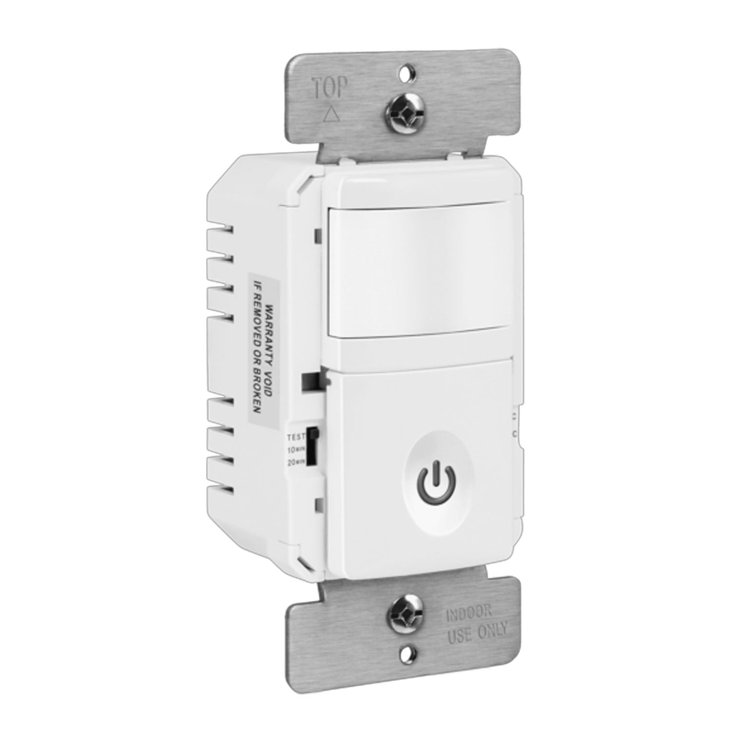 PIR 180° Occupancy|Vacancy Motion Sensor Wall Switch, 5A, 120V, White - Bees Lighting