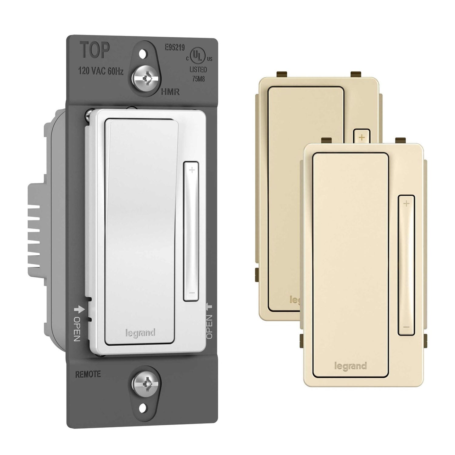 radiant Multi-Location Remote Dimmer Switch, Ivory/Light Almond/White - Bees Lighting