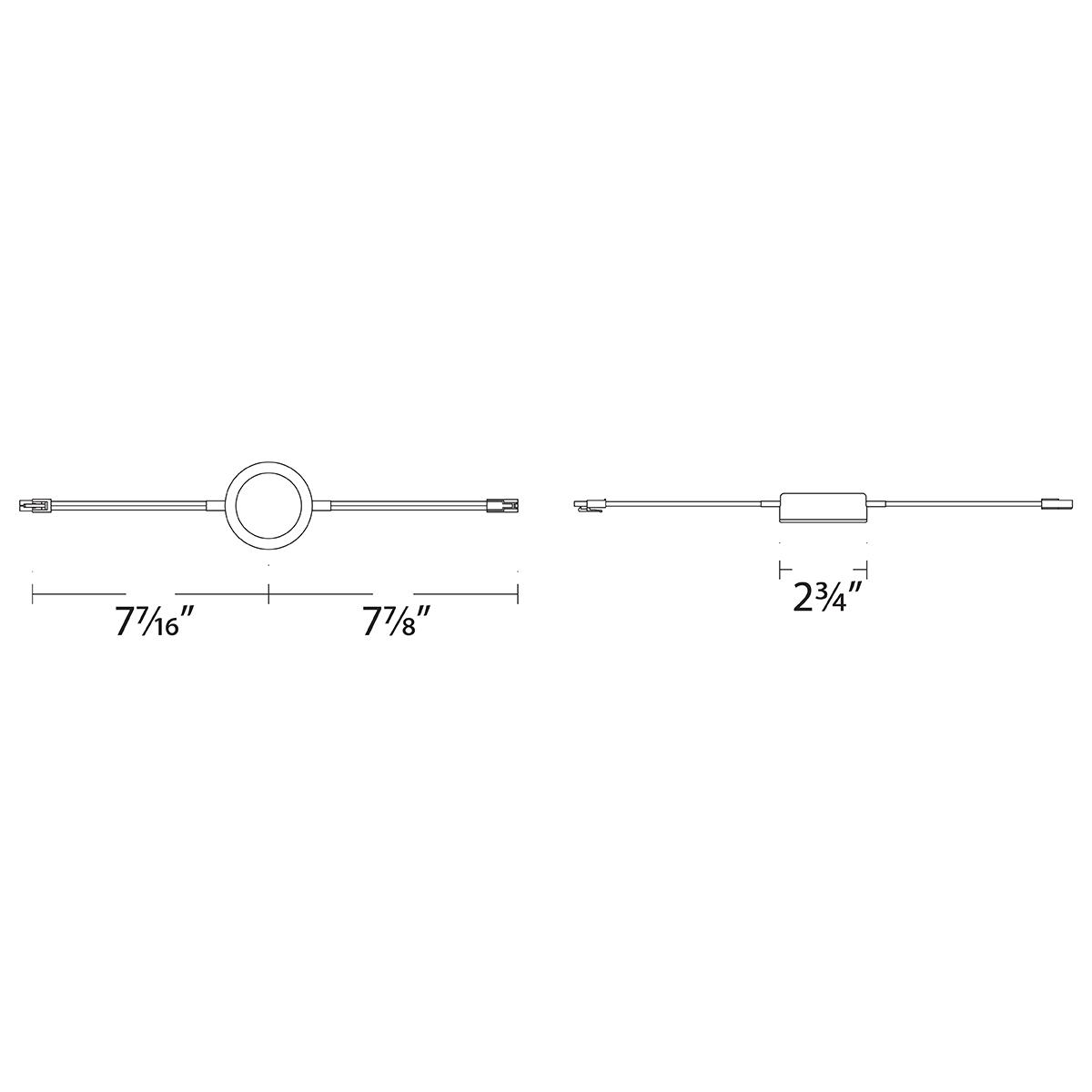 120V 3-CCT LED Puck Light With Double Lead Wire, Brushed Nickel - Bees Lighting