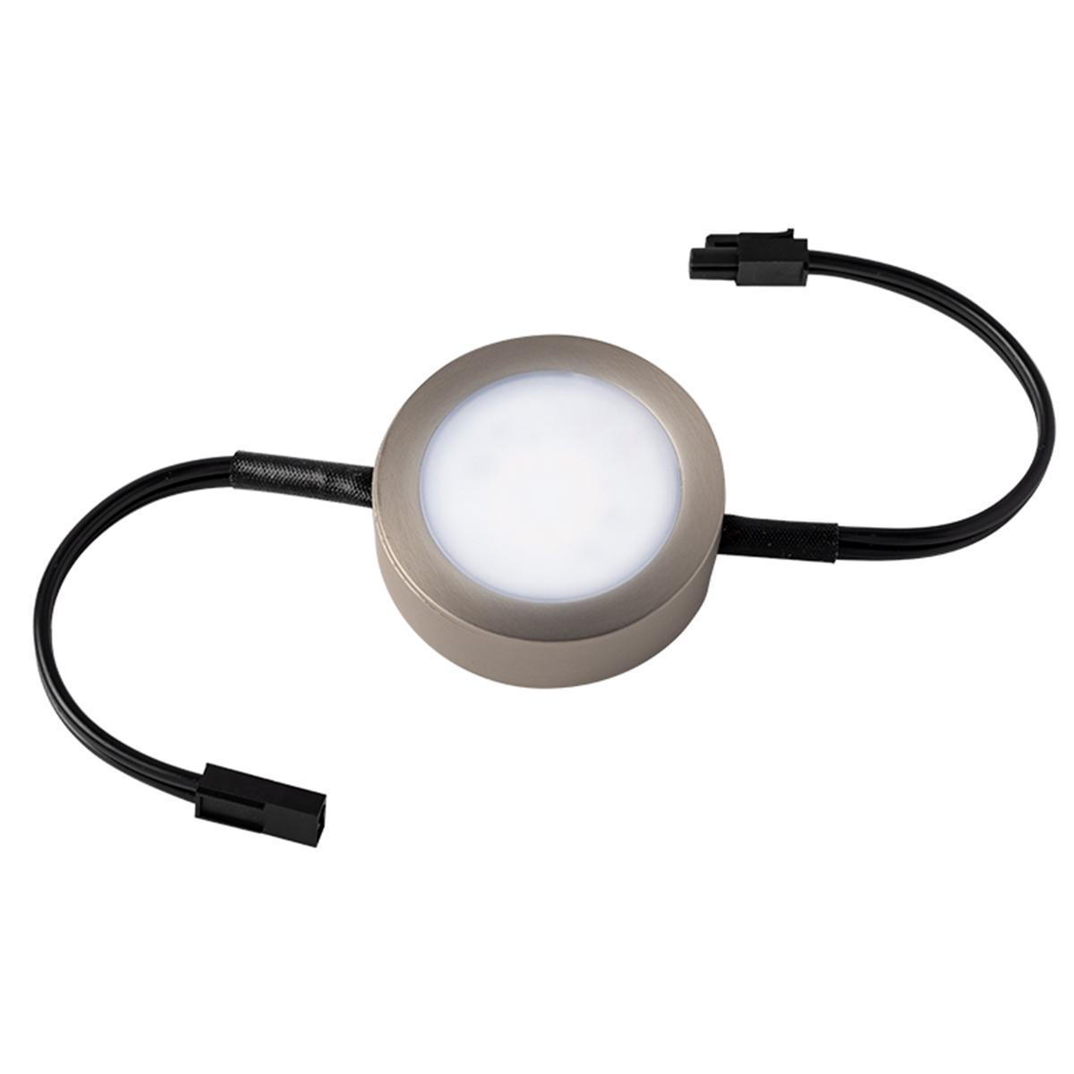 3CCT LED Puck Light, 27K/30K/35K, 120V, Plug-in, Single Wired Puck Light with Double Wire - Bees Lighting