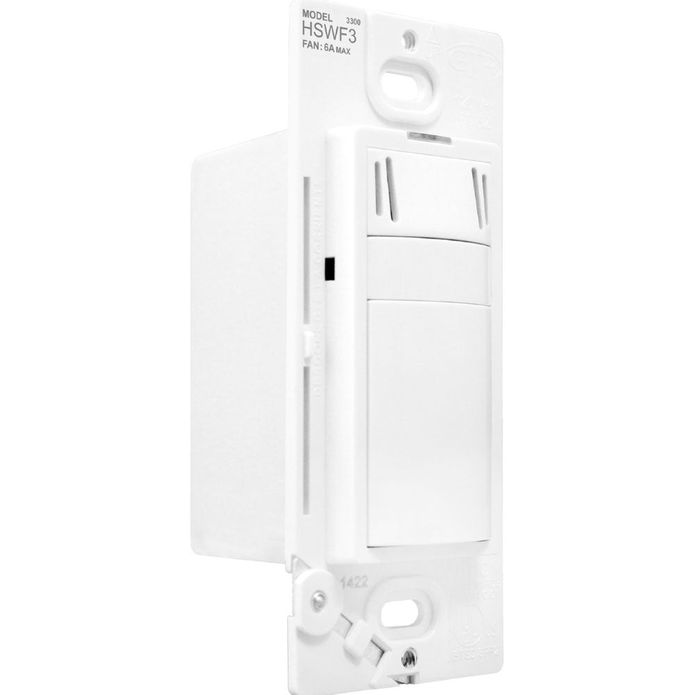 Pass & Seymour In-Wall Humidity Sensor Fan Control 6-Amp 120V White