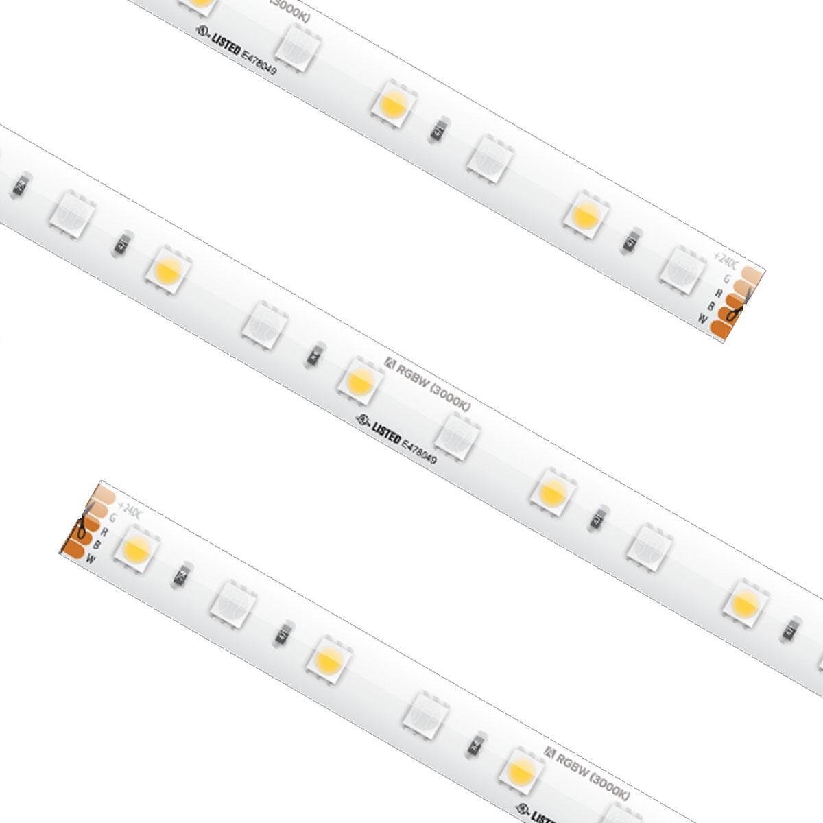 Trulux High Output LED Strip Light Kit, 16.4Ft Reel, RGB + 3000K, 240 Lm/Ft, 24V - Bees Lighting