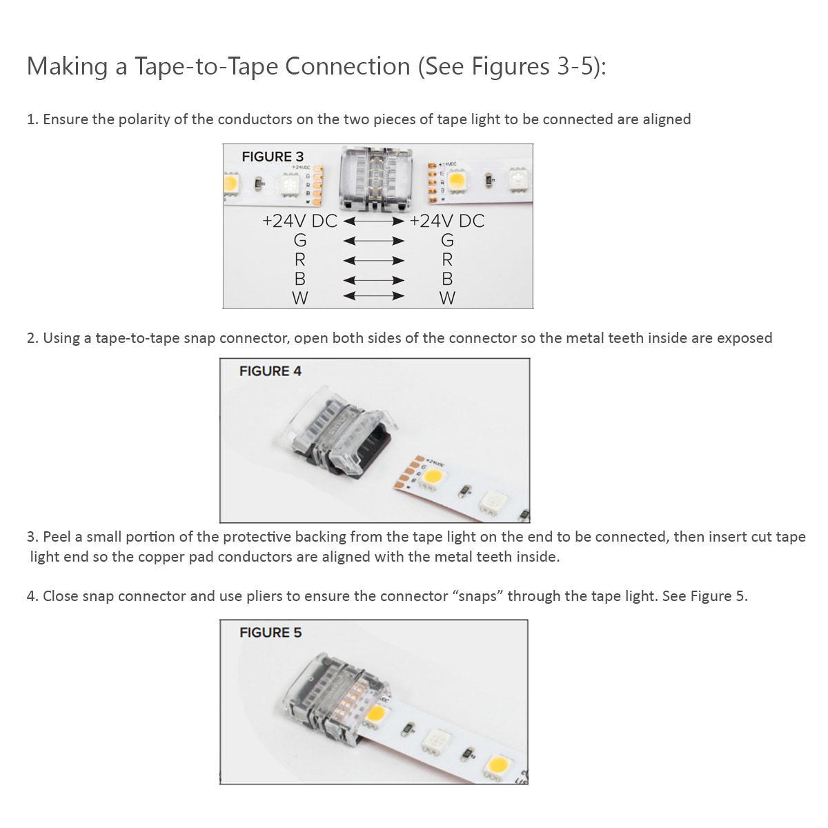 Trulux High Output LED Strip Light Kit, 16.4Ft Reel, RGB + 3000K, 240 Lm/Ft, 24V - Bees Lighting