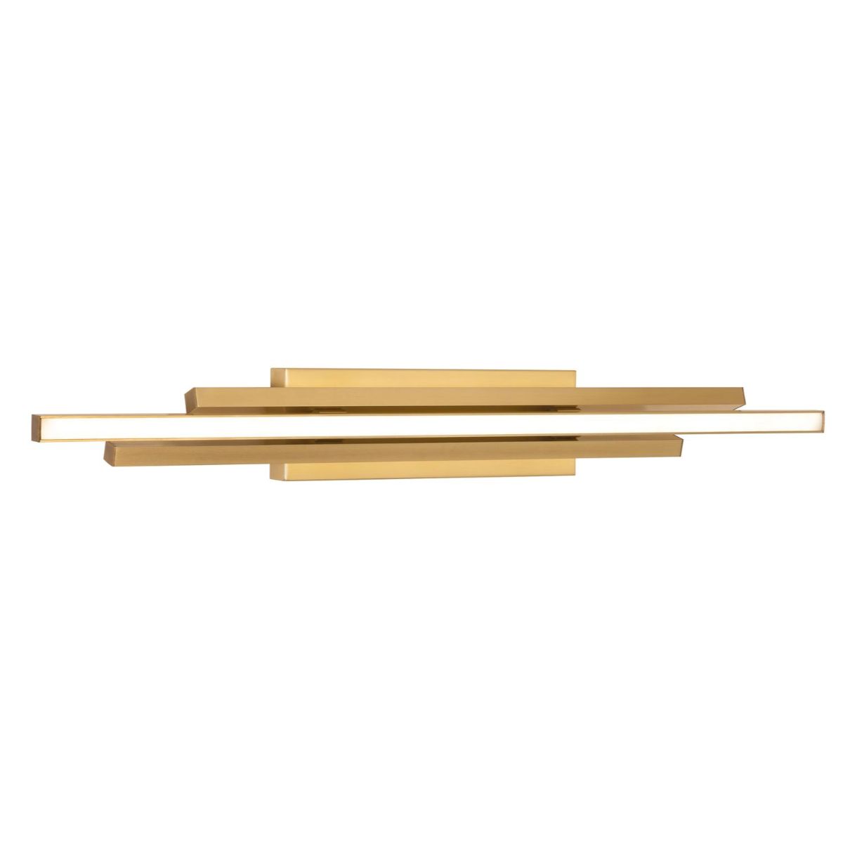 Indra 36 In. LED Bath Bar Satin Brass Finish - Bees Lighting