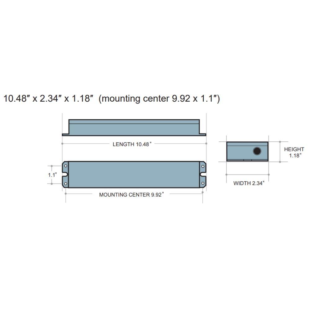 10 Watts Constant Power LED Emergency Driver 120-277V Input 15-55 VDC Output Dual Flex