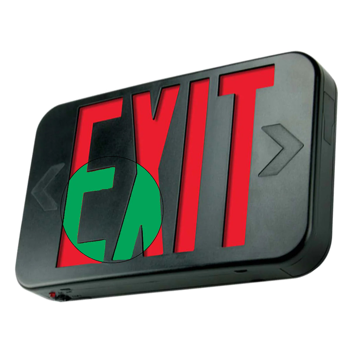 Exitronix Thermoplastic Field Switchable Red/Green LED Exit Sign - Bees Lighting