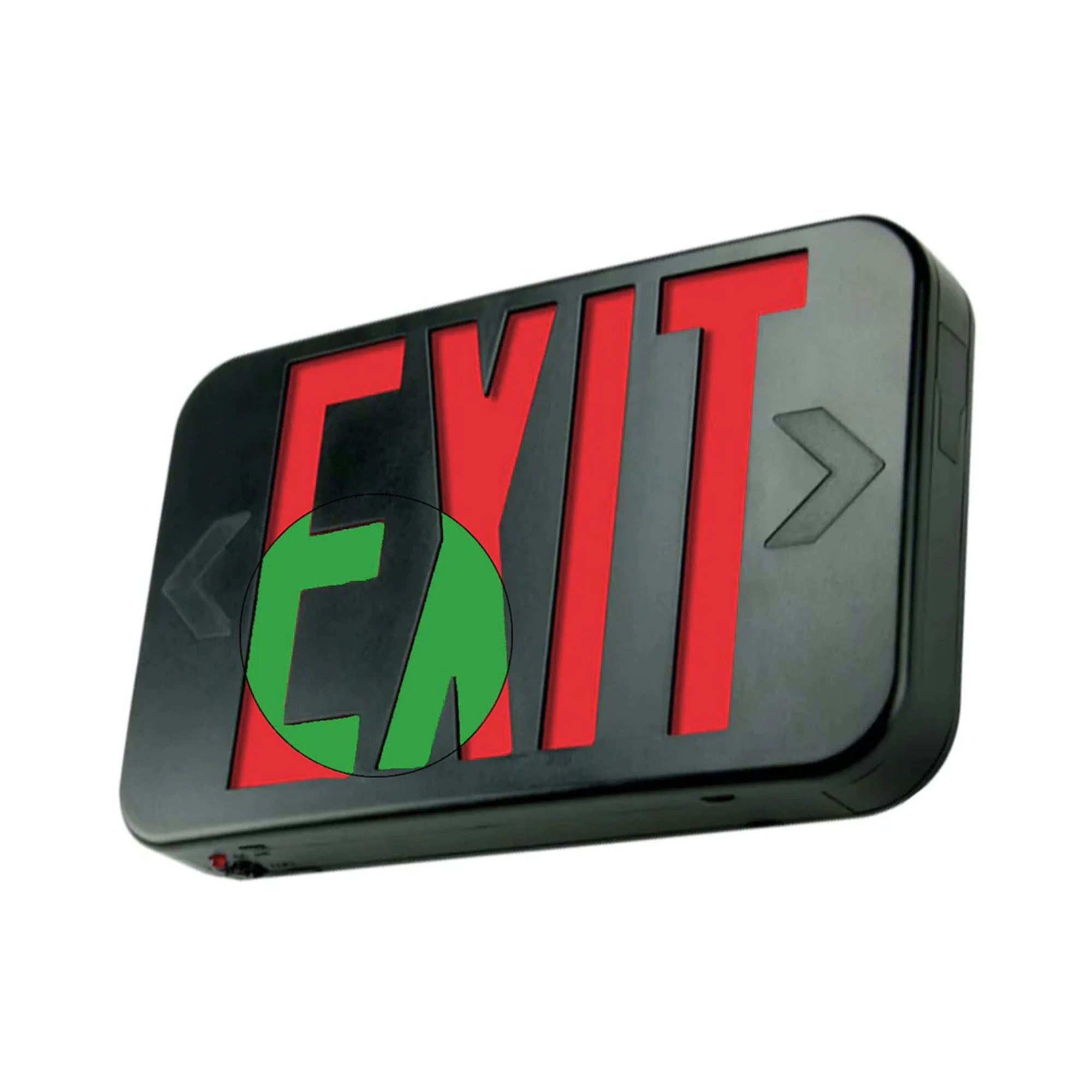 Exitronix Thermoplastic Field Switchable Red/Green LED Exit Sign - Bees Lighting