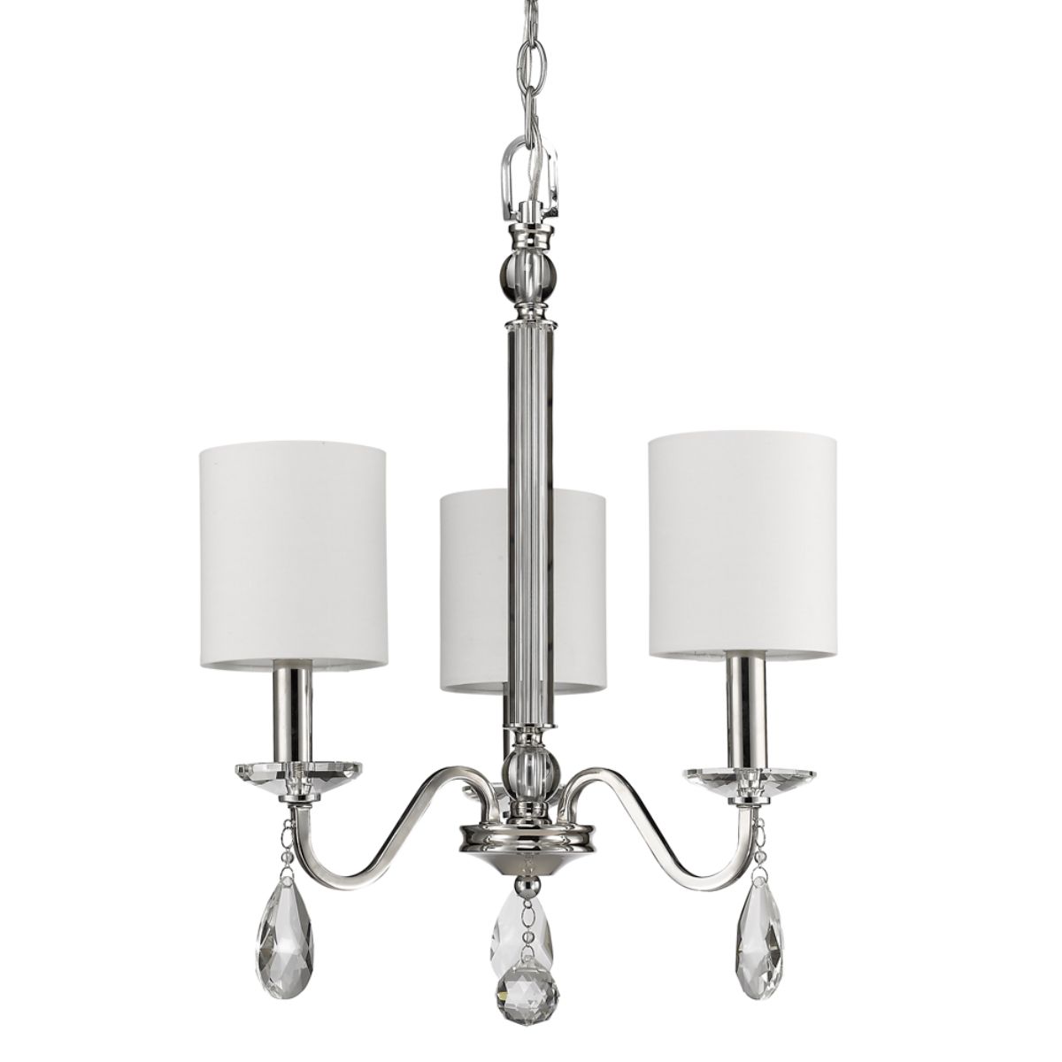 Lily 16 in. 3 Lights Chandelier Nickel Finish