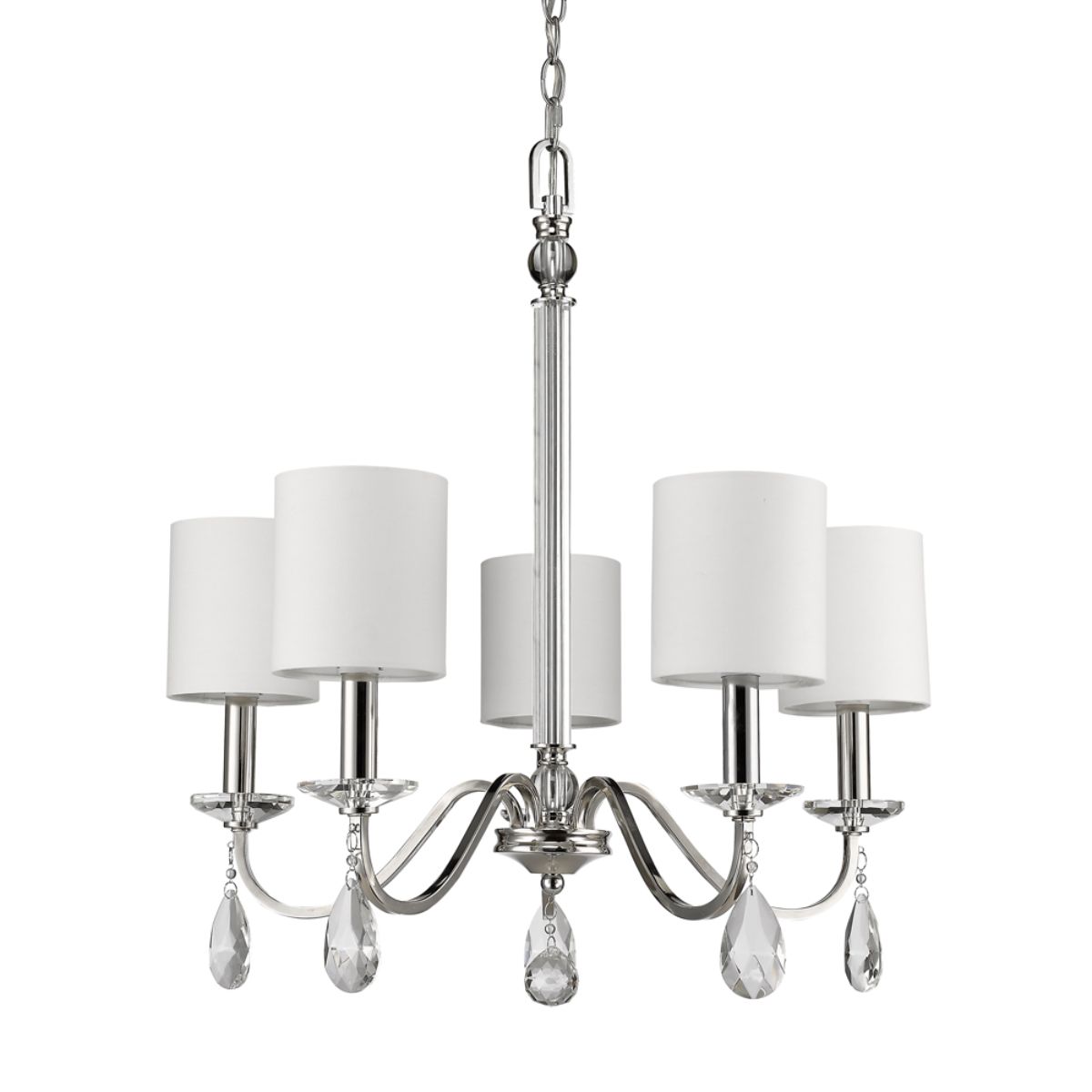 Lily 23 in. 5 Lights Chandelier Nickel Finish
