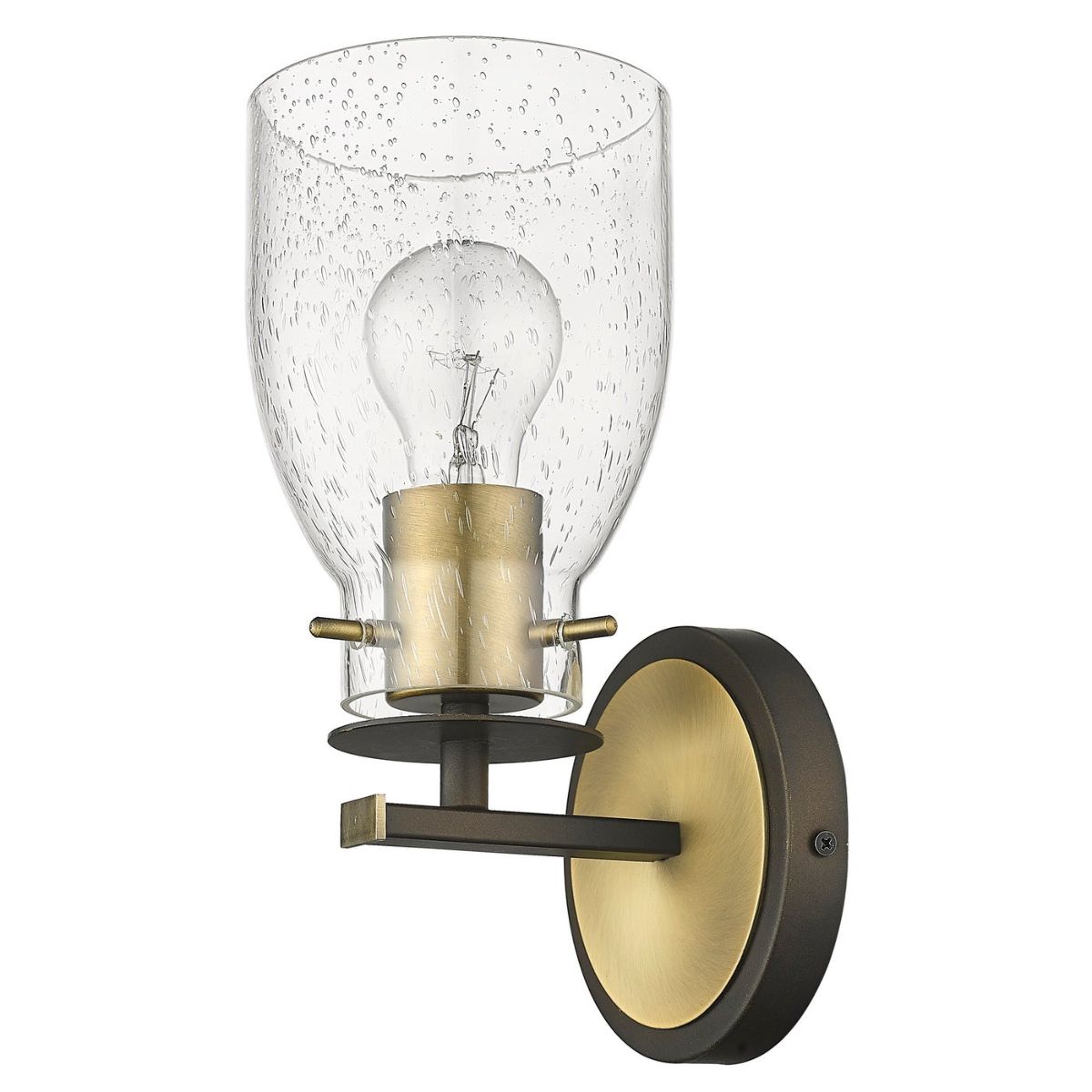 Shelby 11 in. Bath Sconce Oil Rubbed Bronze & Antique Brass Finish