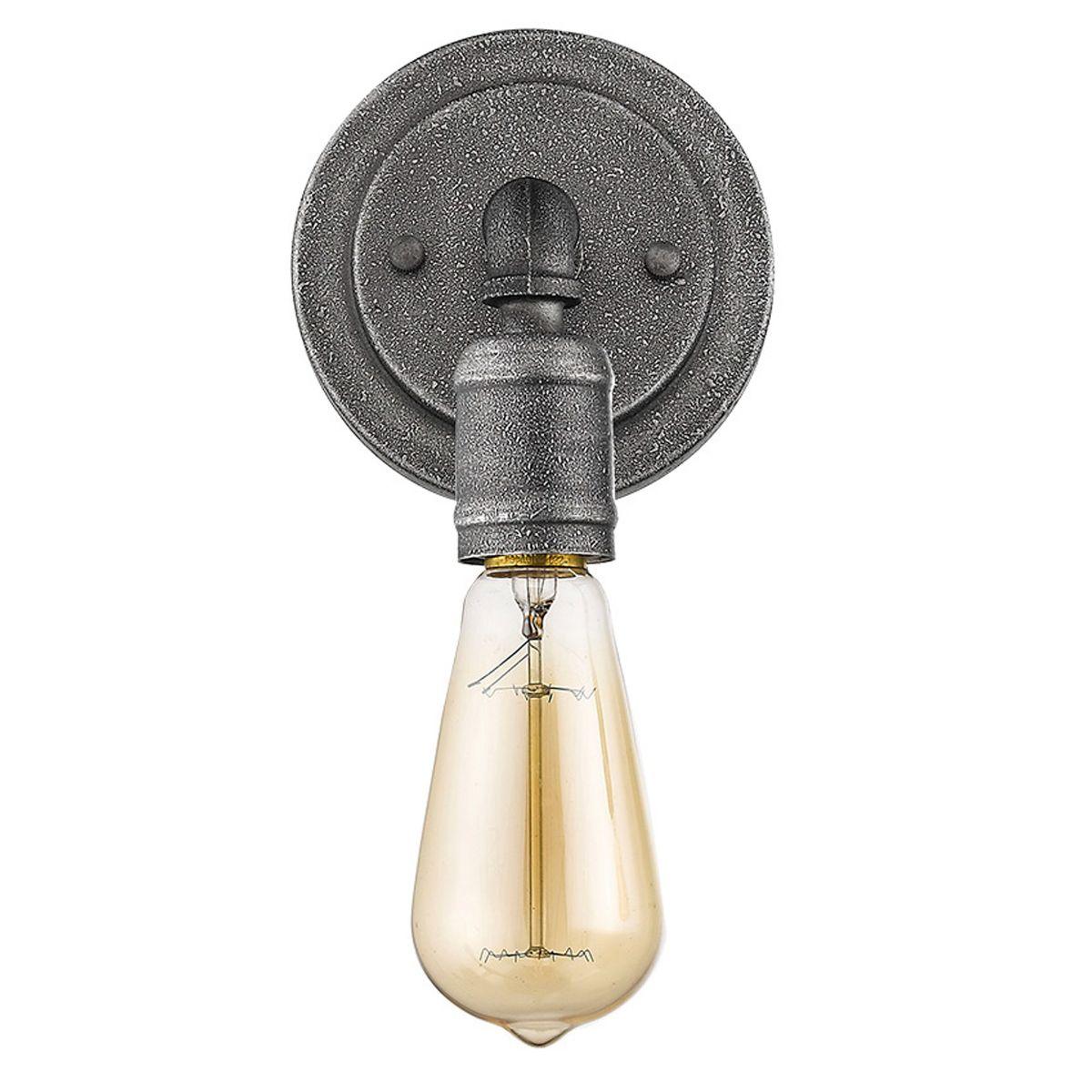 Grayson 6 in. Armed Sconce Gray Finish - Bees Lighting