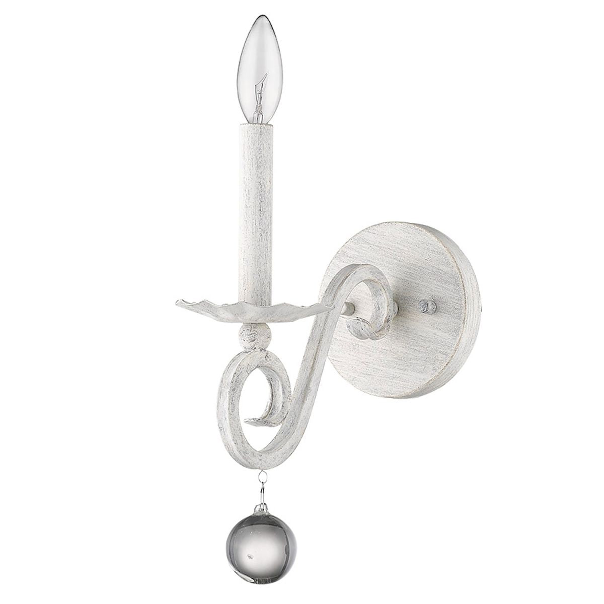 Callie 12 in. Armed Sconce White Finish