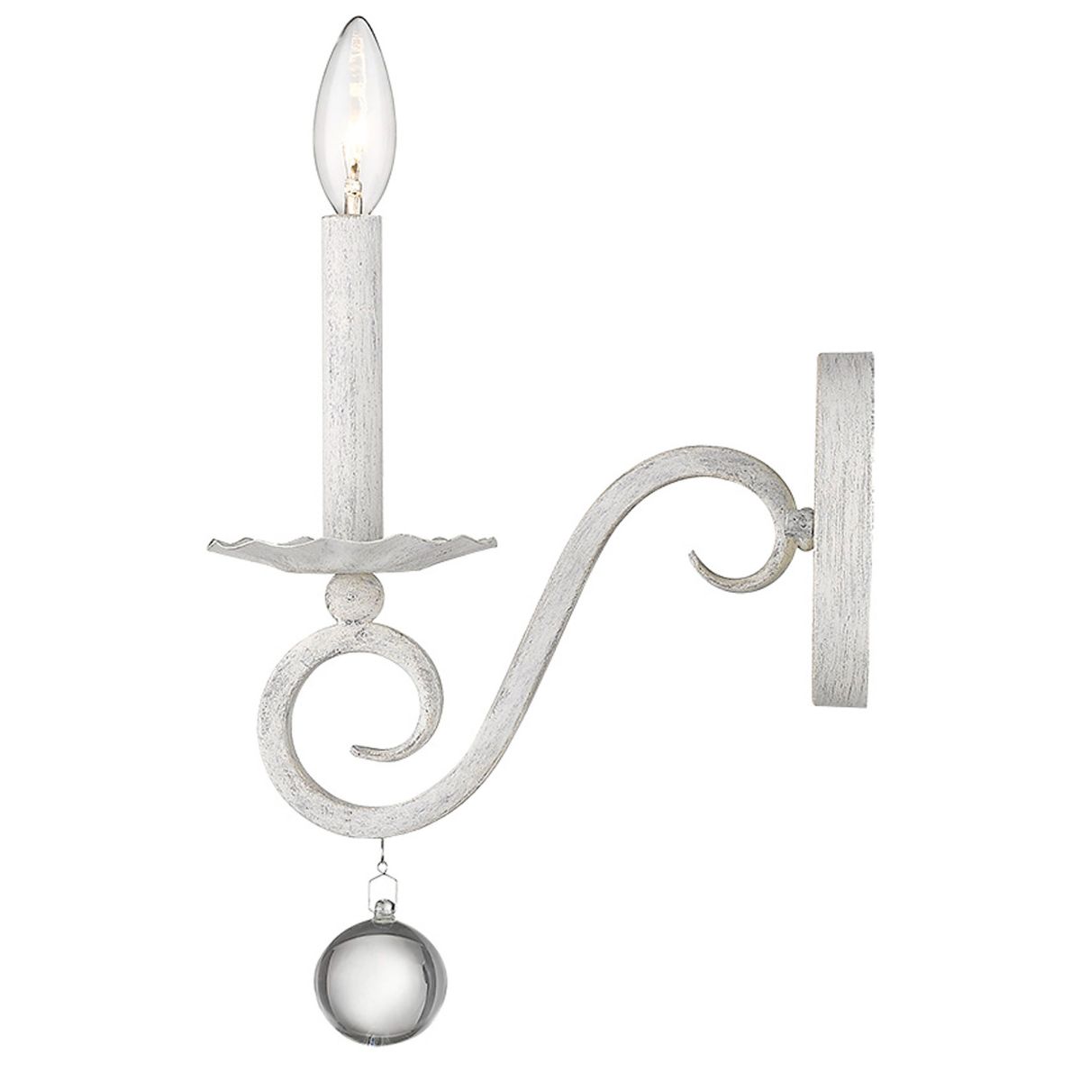 Callie 12 in. Armed Sconce White Finish
